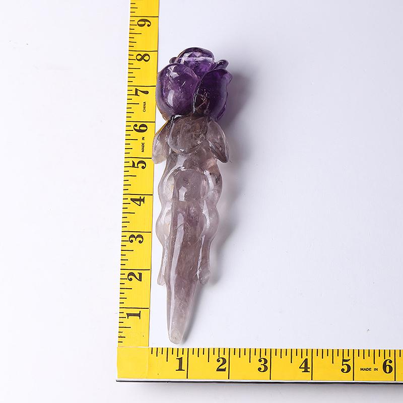 7.5" Amethyst Rose Crystal Carvings Crystal wholesale suppliers