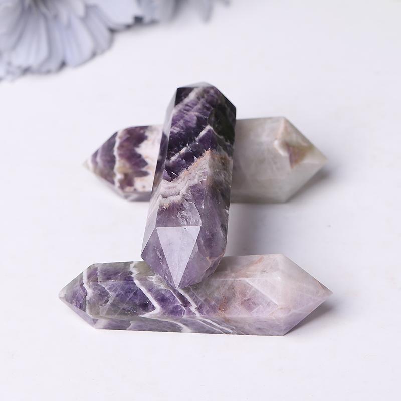 Hot Sale Crystals Healing Stones Dream Amethyst Double Point Crystal Tower Chevron-Amethyst Crystal wholesale suppliers