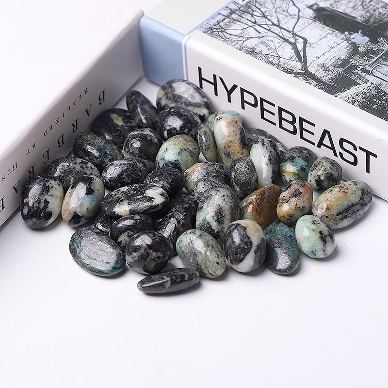 0.1kg 20mm-30mm Moss Agate Tumbles Crystal wholesale suppliers