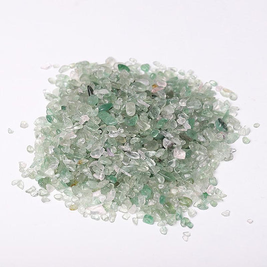 0.1kg Different Size Natural Green Strawberry Quartz Chips Crystal Chips for Decoration Crystal wholesale suppliers