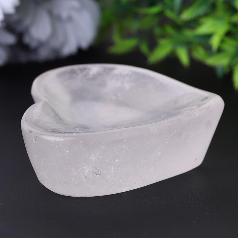 3.5" Clear Quartz Heart Shape Bowl Crystal Carvings Crystal wholesale suppliers