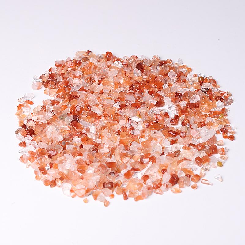 0.1kg Different Size Natural Red Quartz Chips Crystal Chips for Decoration Crystal wholesale suppliers