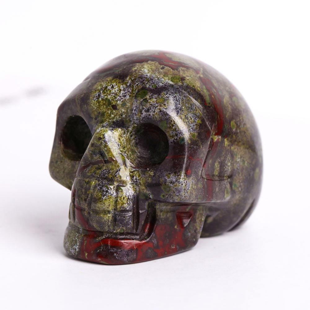 2" Dragon Blood Stone Crystal Skull Carvings Crystal wholesale suppliers