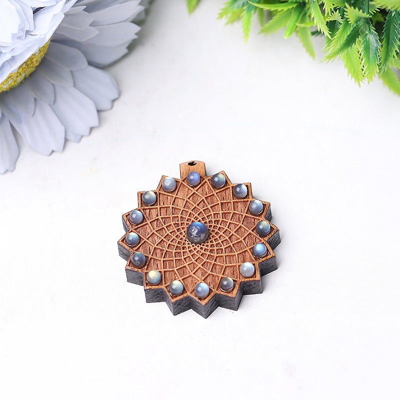 Wooden Chakra Crystal Pendant Crystal wholesale suppliers