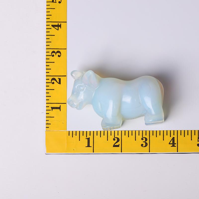 3.5" Opalite Cow Crystal Carving