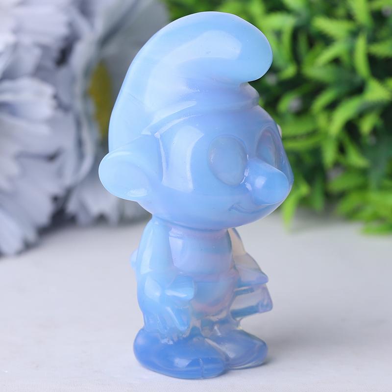 3.2" Blue Opalite Smurfs Crystal Carvings Crystal wholesale suppliers