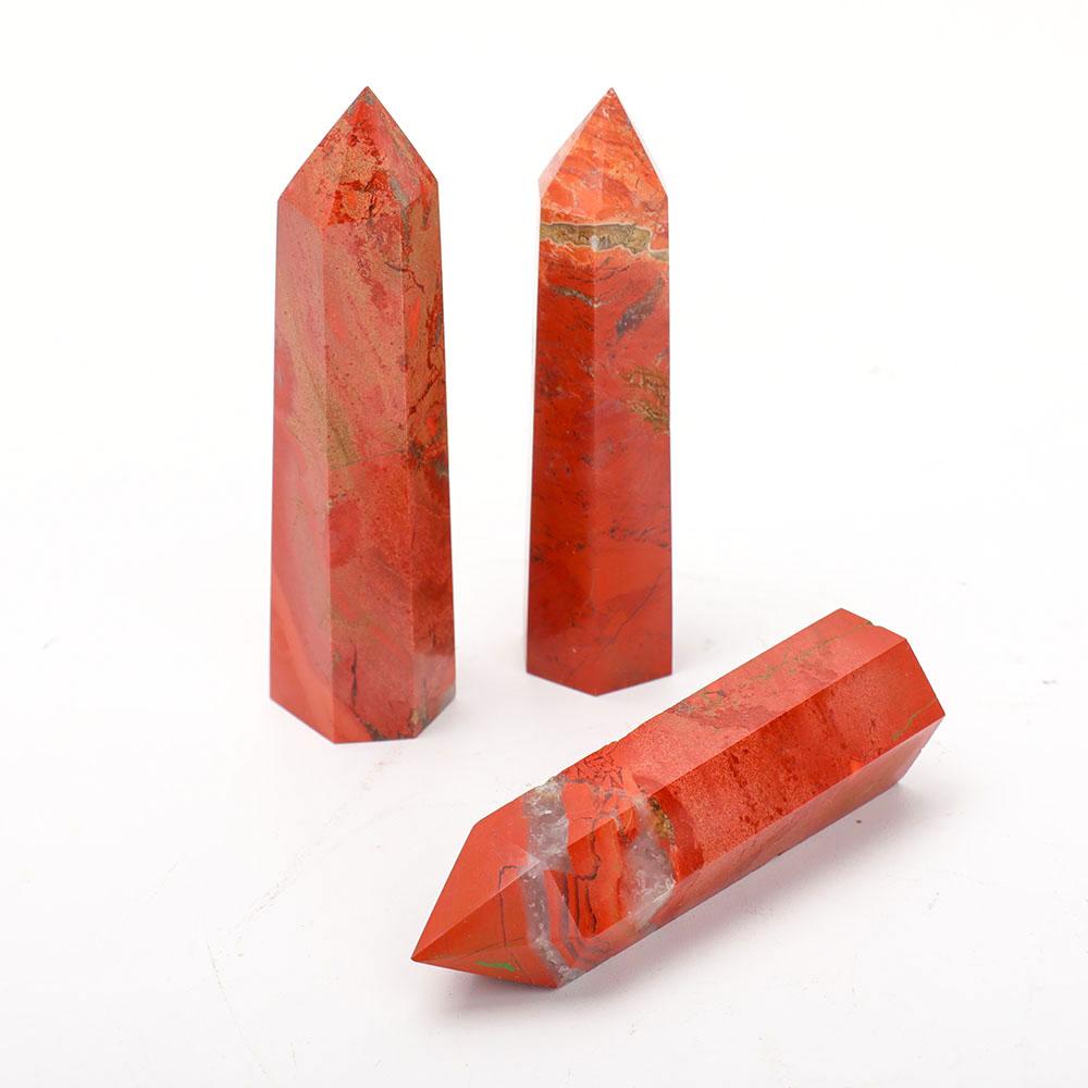 Set of 3 Red Jasper Points Crystal wholesale suppliers