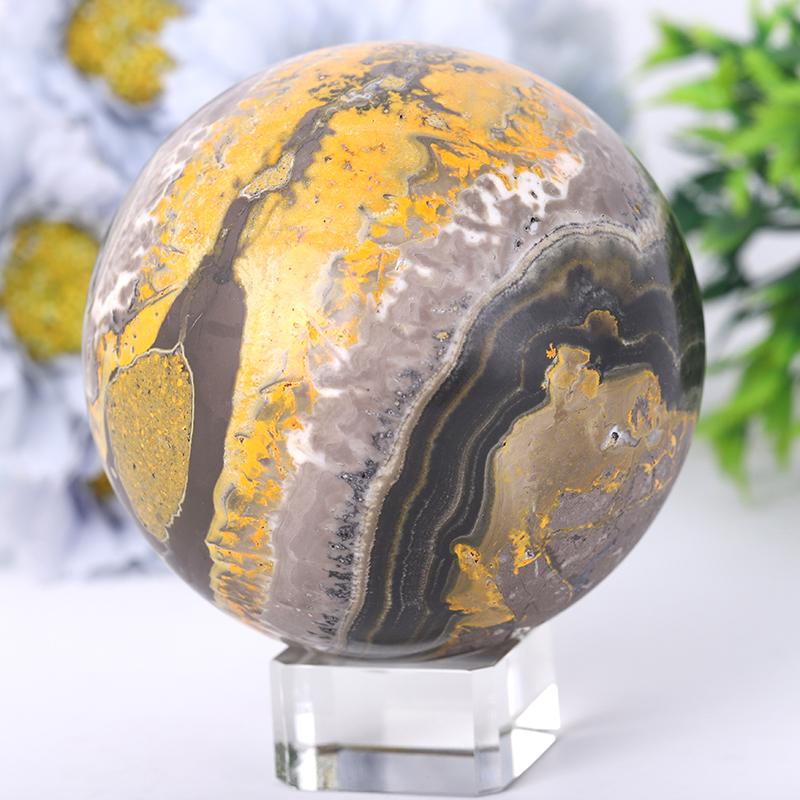 2.5"-4.5" Bumble Bee Jasper Sphere Crystal wholesale suppliers