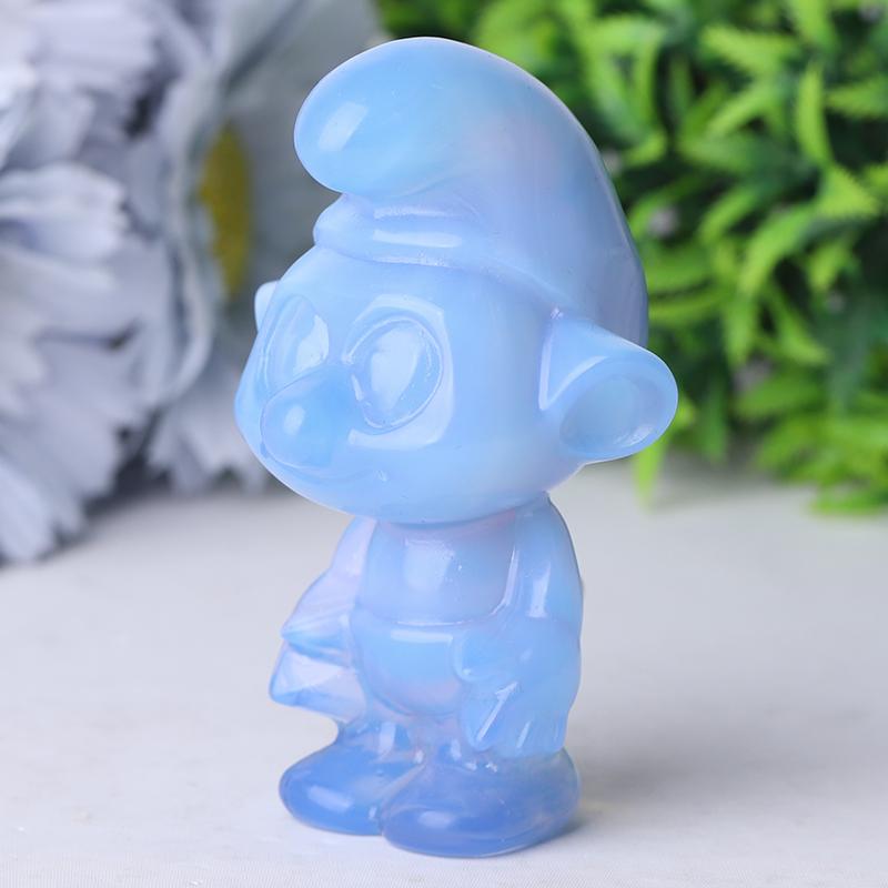 3.2" Blue Opalite Smurfs Crystal Carvings Crystal wholesale suppliers