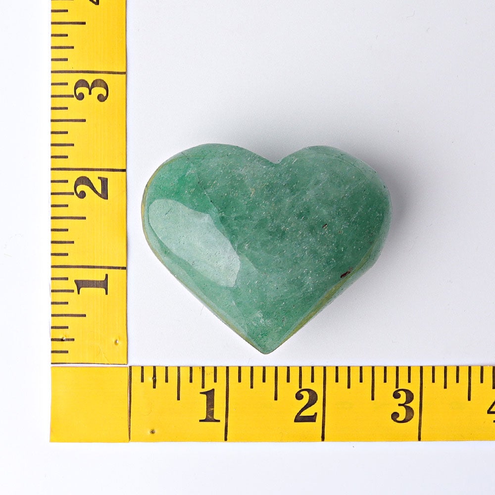 1.8"-2.5" Green Strawberry Quartz Heart Crystal Carvings Crystal wholesale suppliers