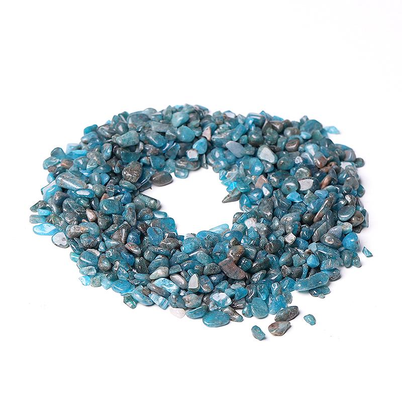 0.1kg 5-7mm Natural Blue Apatite Chips Crystal Chips for Decoration Crystal wholesale suppliers