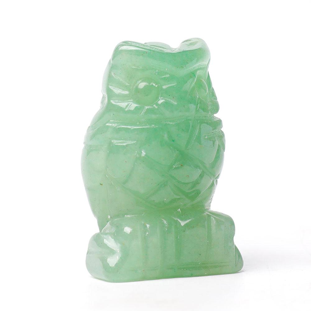 2.0" Aventurine Owl Figurine Crystal Carvings Crystal wholesale suppliers