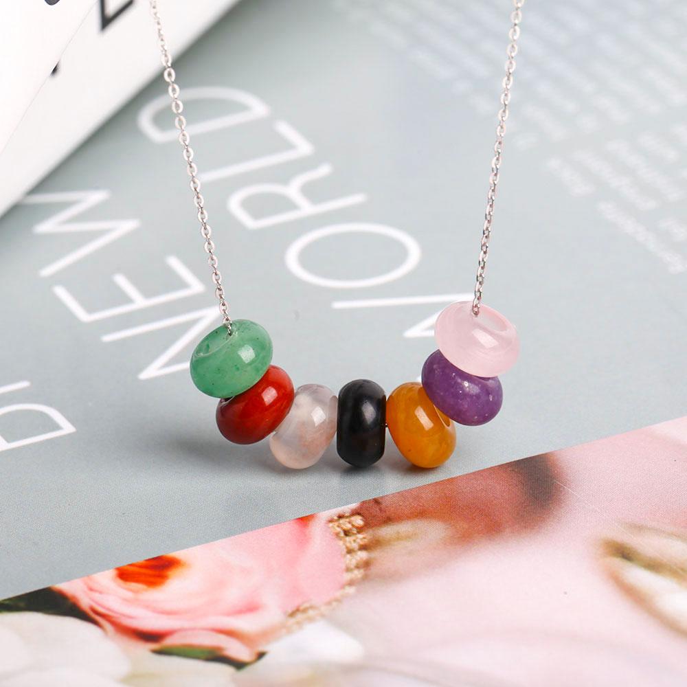 Donuts Shape Chakra Crystal Necklace Jewelry Crystal wholesale suppliers