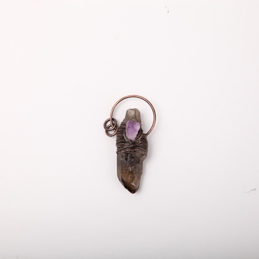 Amethyst Smoky Quartz Pendant Key Chain Crystal wholesale suppliers