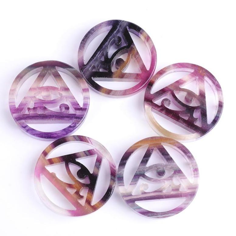 Rainbow Fluorite Horus Eye Carving Crystal wholesale suppliers