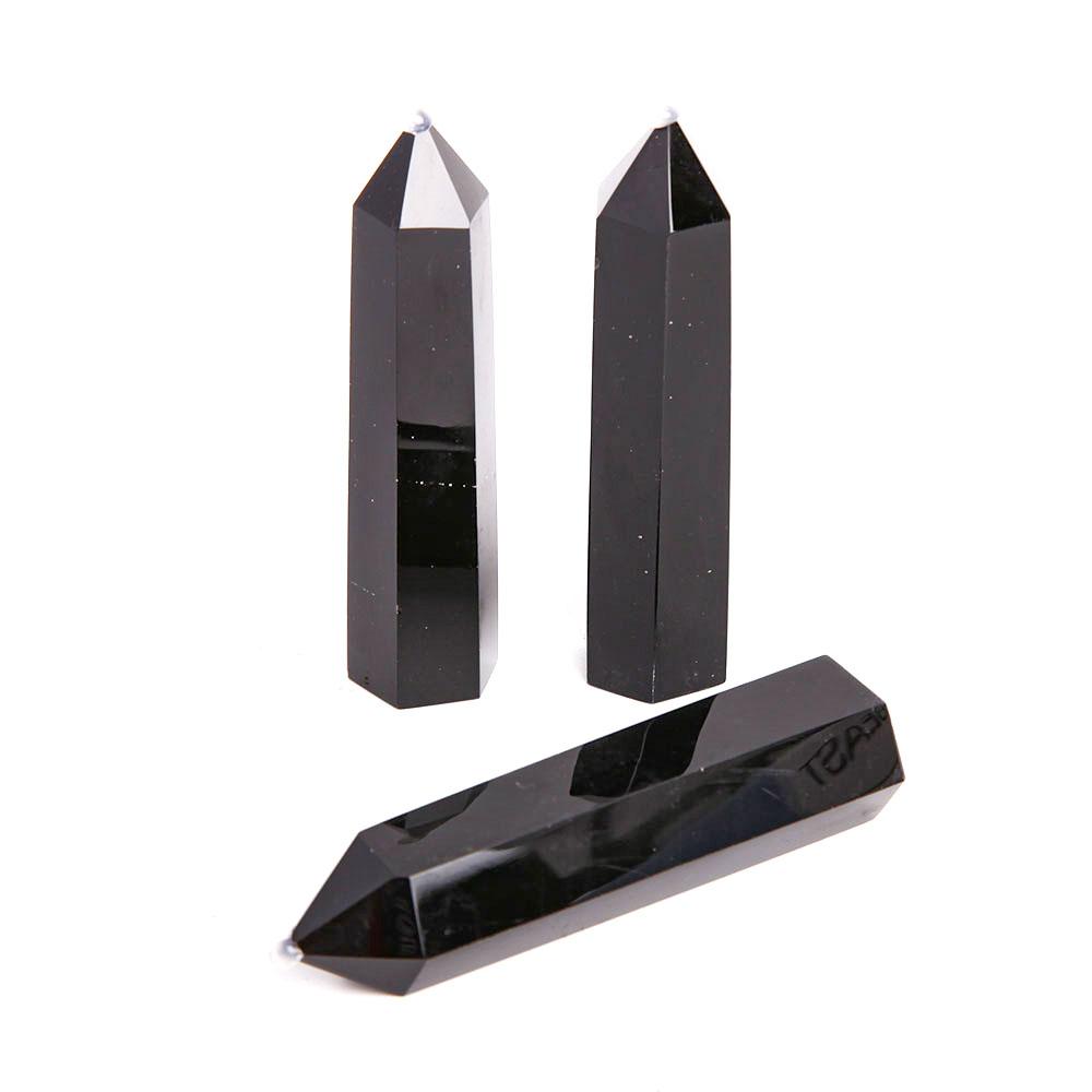 Set of 3 Black Obsidian Crystal Point Crystal wholesale suppliers