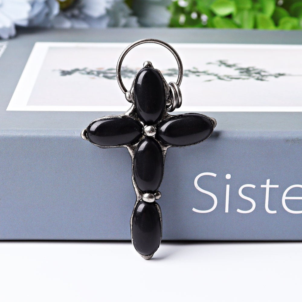 3" Black Obsidian Pendant for Jewelry DIY Crystal wholesale suppliers