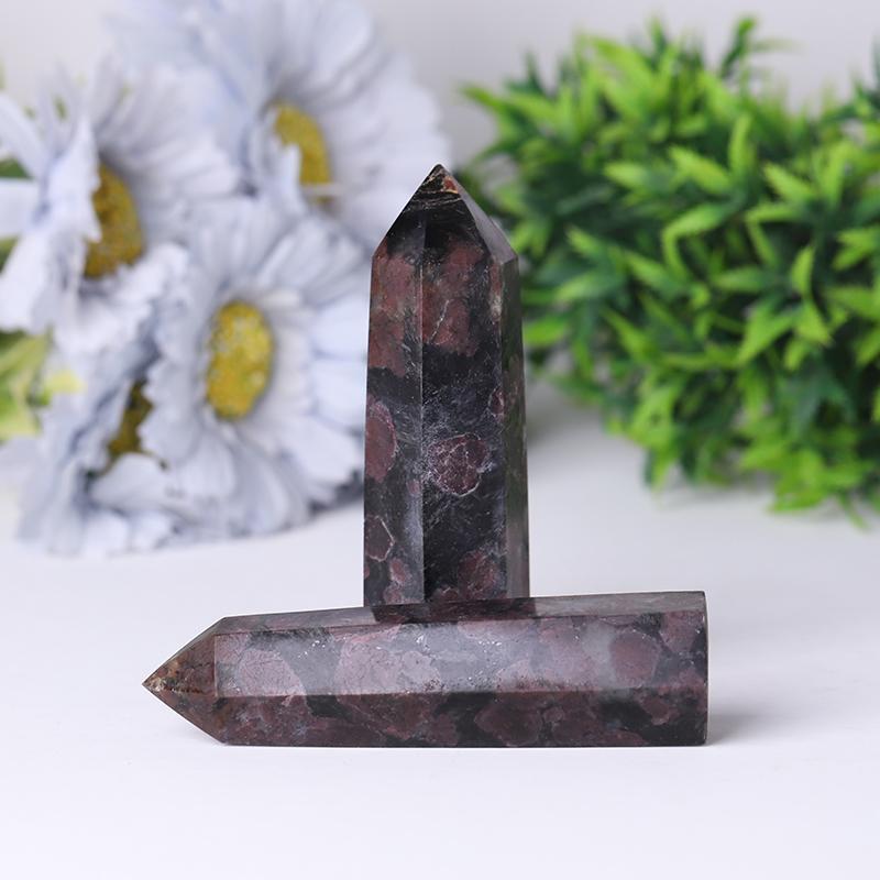 Wholesale Natural High Quality Astrophlite with Garnet Healing Crystal Points for Fengshui Decoration Crystal wholesale suppliers