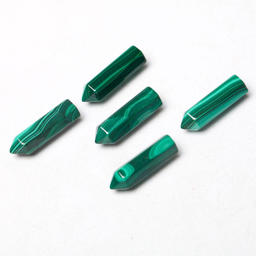 1" Natural Malachite Crystal Tiny Points For DIY Discount Crystal wholesale suppliers