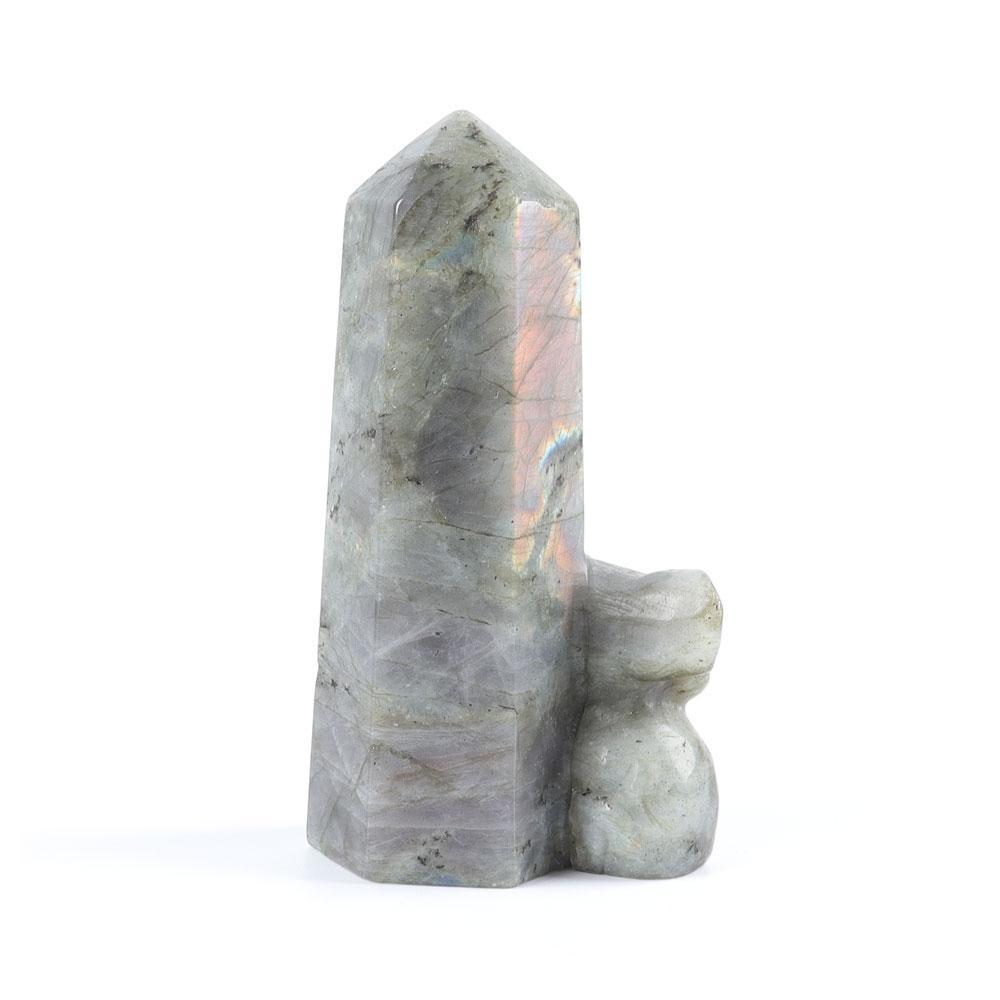 Labradorite Tower with Koala Carving Decor Base