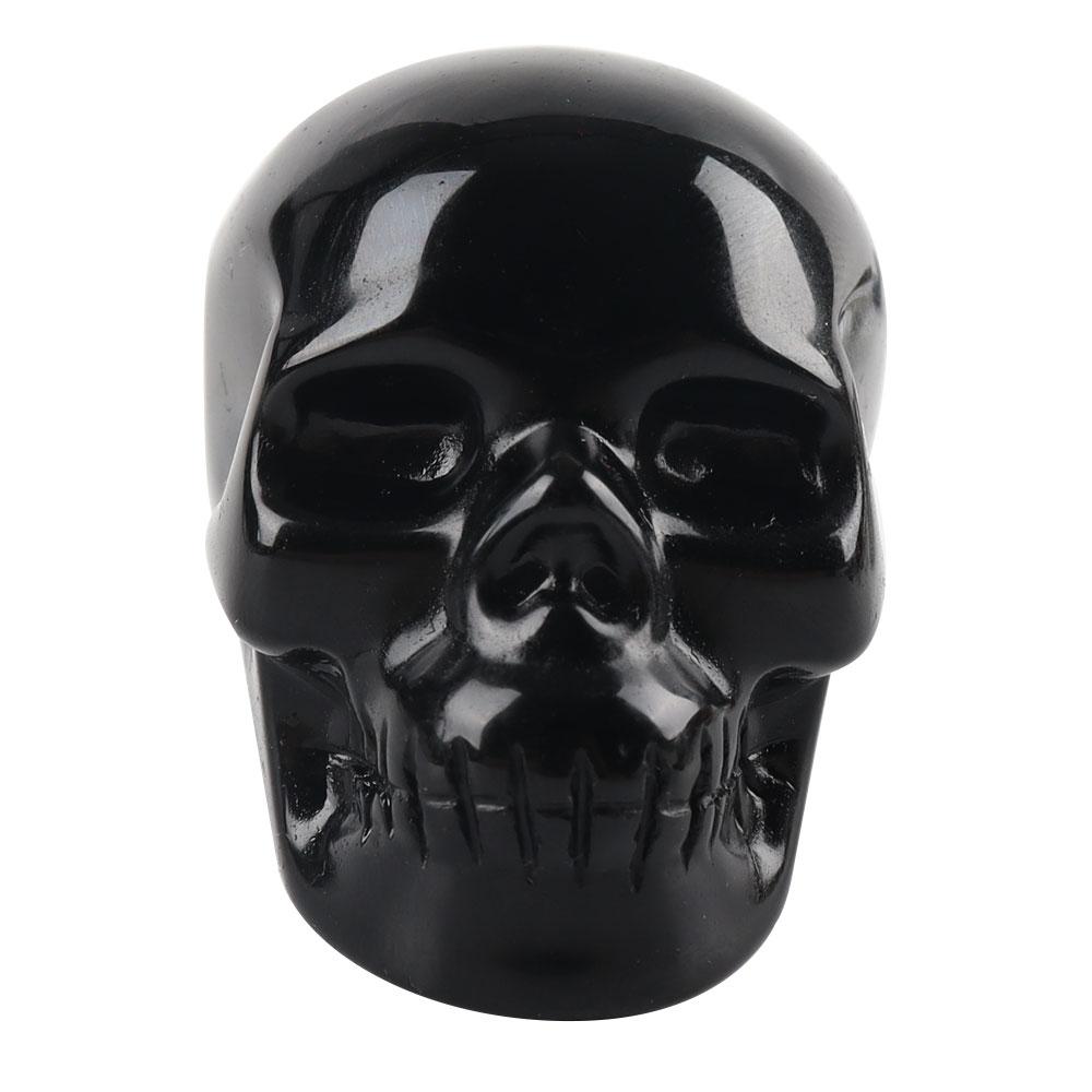 2.0" Black Obsidian Crystal Skull Hand Carved Gemstone Fine Art Sculpture Crystal wholesale suppliers