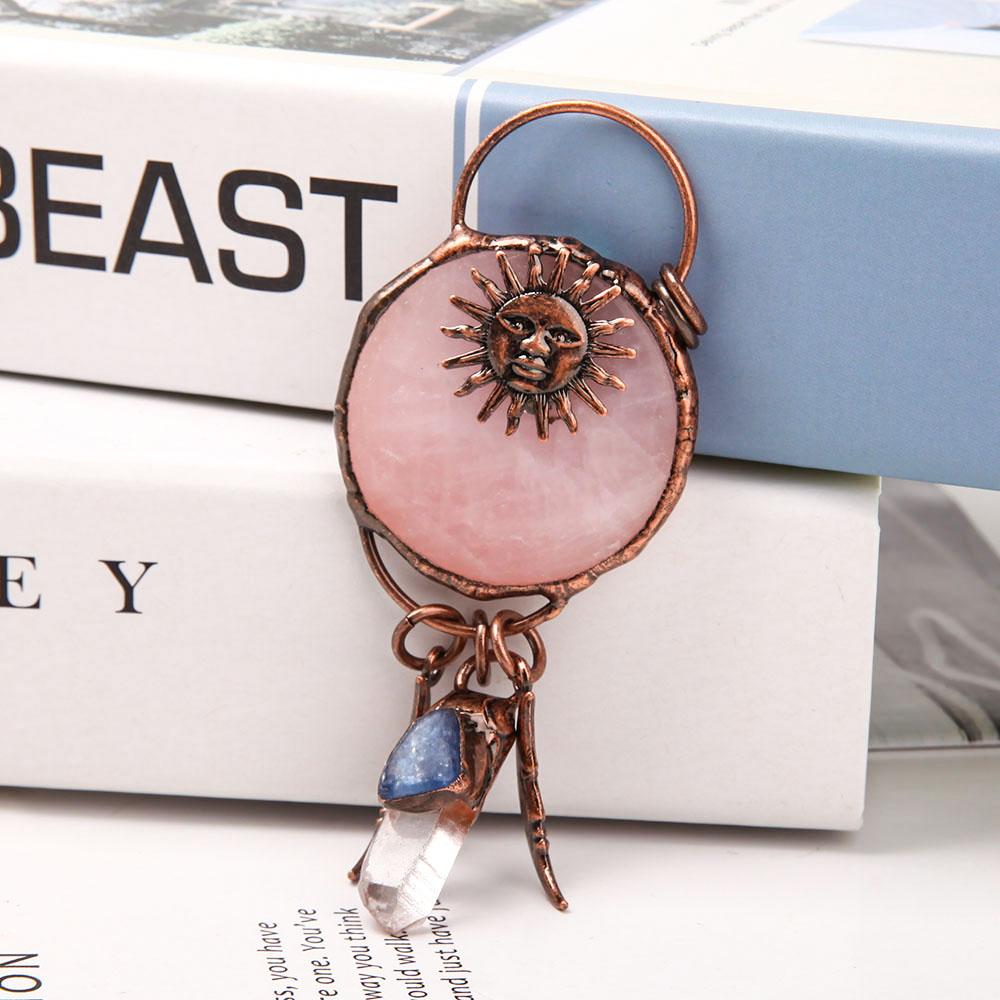 Rose Quartz Clear Quartz Kyanite Pendant Crystal wholesale suppliers