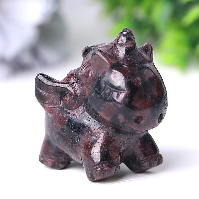 Natural Garnet Unicorn Hand Carving for Collection Crystal wholesale suppliers