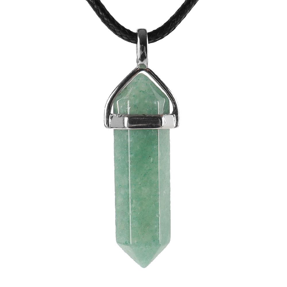 Natural Semi-Precious Gemstone Crystal Healing Hexagonal Point Chakra Pendant Crystal wholesale suppliers