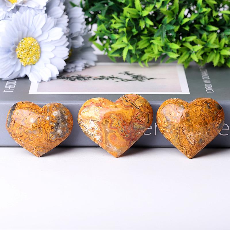 2.0-2.5" Crazy Agate Heart Shape Crystal Carving Crystal wholesale suppliers