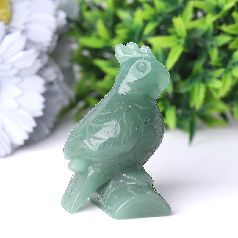 3" Green Aventurine Parot Crystal Carvings Crystal wholesale suppliers