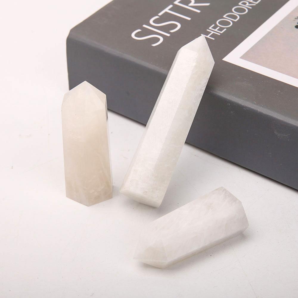 Set of 3 White Moonstone Points Crystal wholesale suppliers