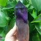 5.8" Dark Purple Amethyst Point Half Polished #3