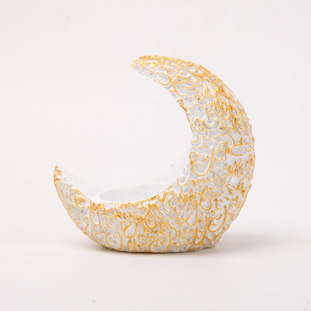 4" Resin White Moon Shape Stand