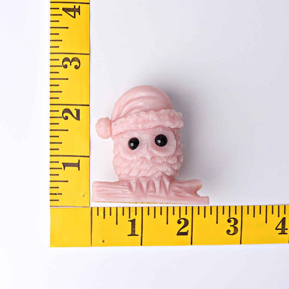 2.1" Pink Opal Owl Crystal Carvings for Christmas Crystal wholesale suppliers