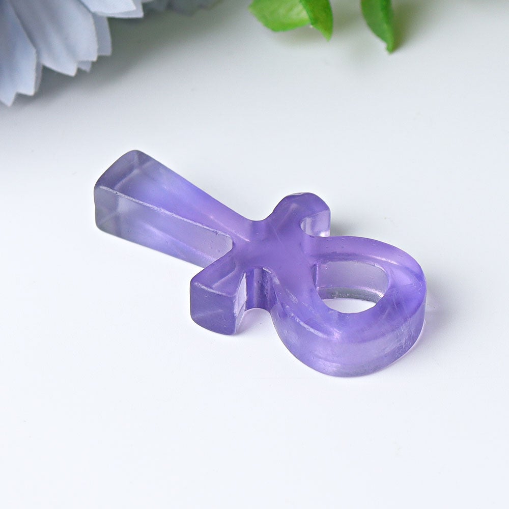 2" Fluorite Egypt Cross Crystal Carvings Crystal wholesale suppliers