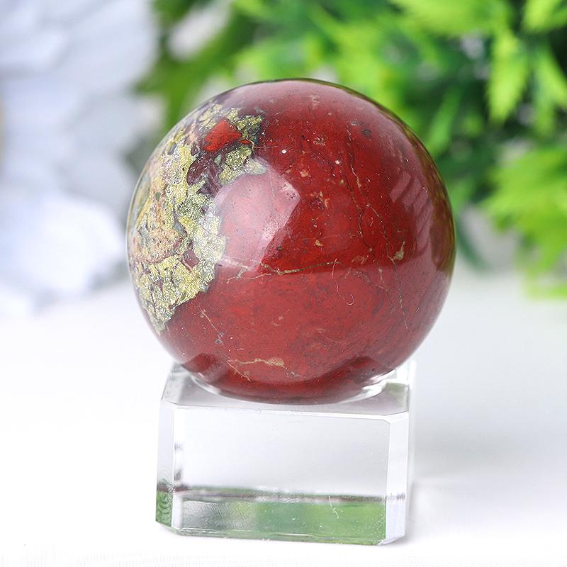 1.5" Dragon Blood Stone Crystal Sphere Crystal wholesale suppliers