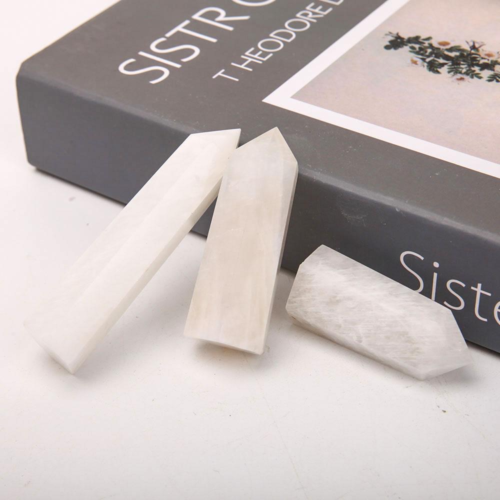 Set of 3 White Moonstone Points Crystal wholesale suppliers