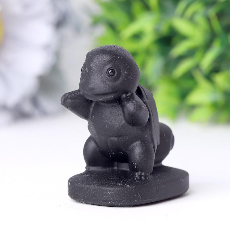 Black Obsidian Squirtle Crystal Carvings Crystal wholesale suppliers