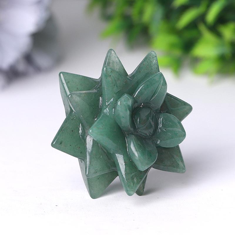 2" Green Aventurine Flower Crystal Carving Crystal wholesale suppliers