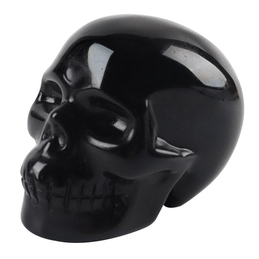 2.0" Black Obsidian Crystal Skull Hand Carved Gemstone Fine Art Sculpture Crystal wholesale suppliers