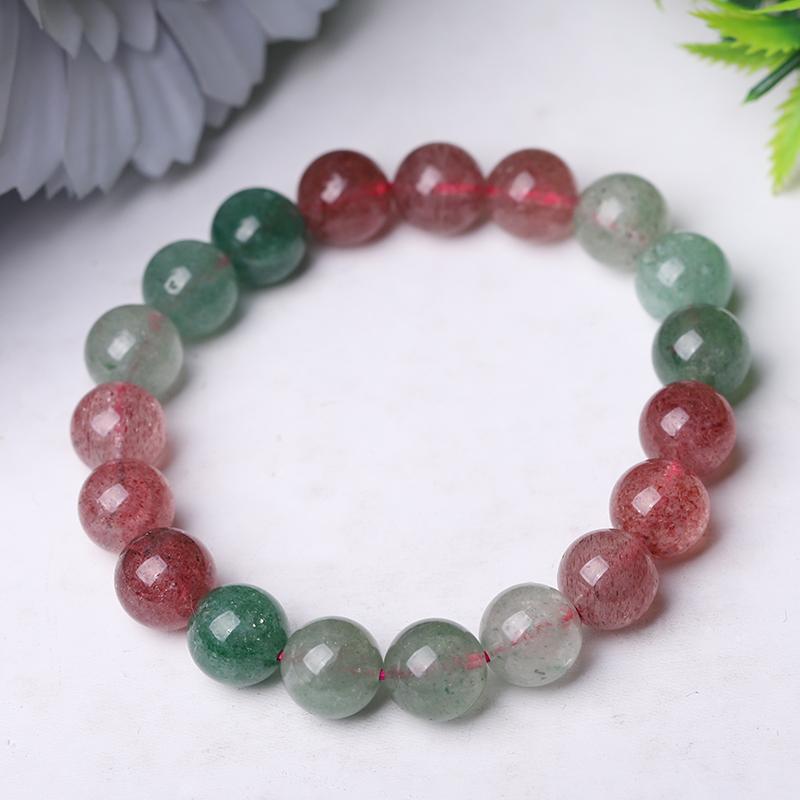 10mm Mixed Strawberry Quartz Bracelet Crystal wholesale suppliers