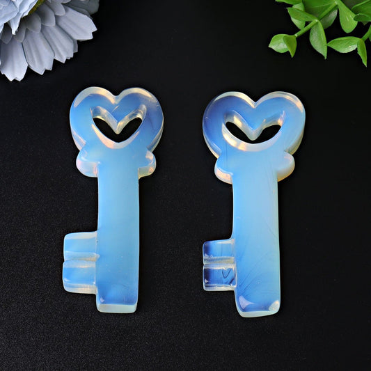 3.5" Opalite Heart Key Crystal Carvings Crystal wholesale suppliers