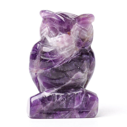 2.0" Amethyst Owl Figurine Crystal Carvings Crystal wholesale suppliers