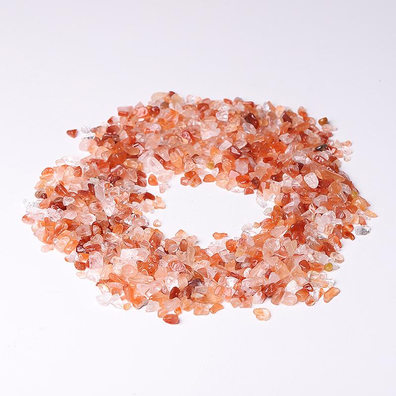 0.1kg Different Size Natural Red Quartz Chips Crystal Chips for Decoration Crystal wholesale suppliers