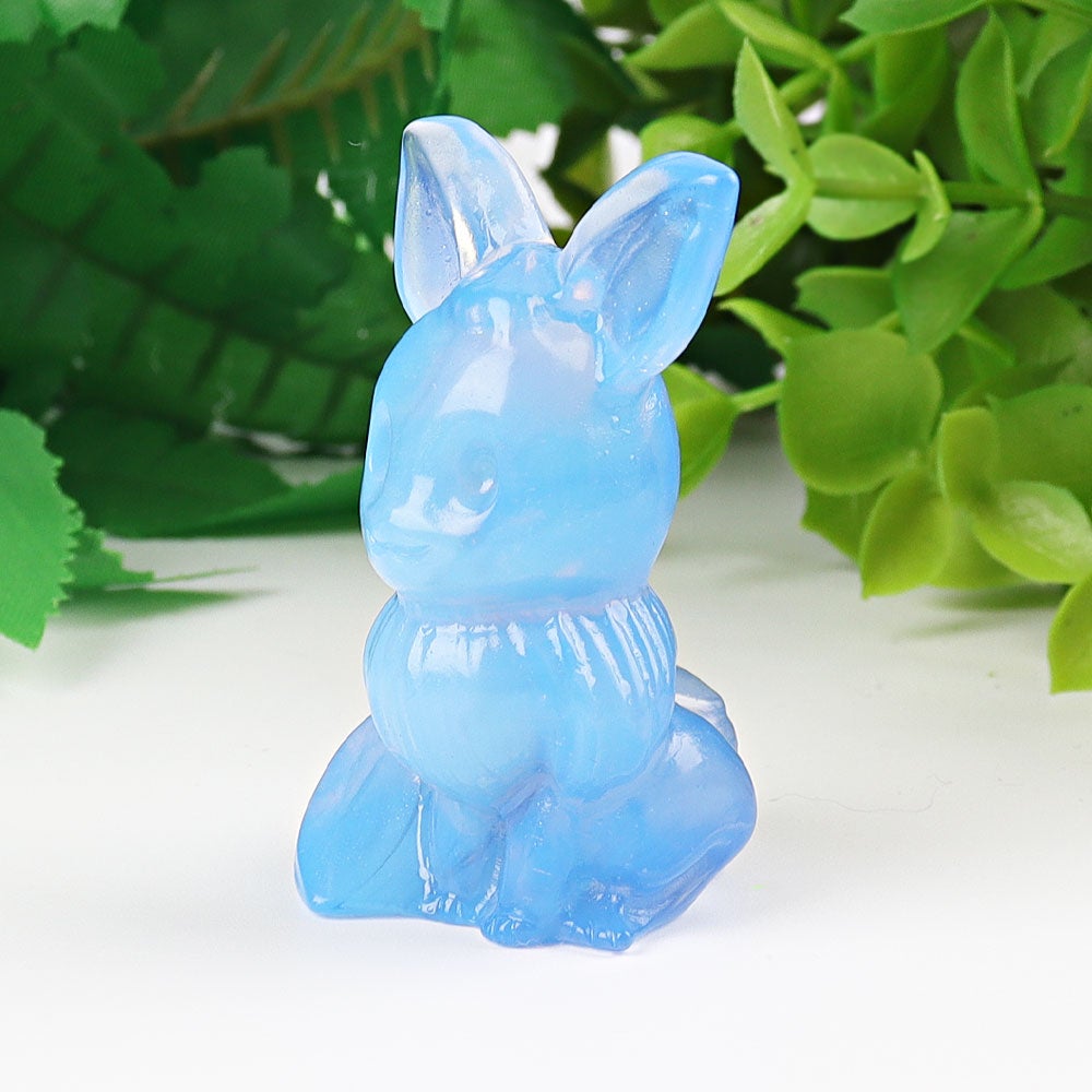 1.95" Blue Opalite Pokemon Evee Crystal Carvings Crystal wholesale suppliers