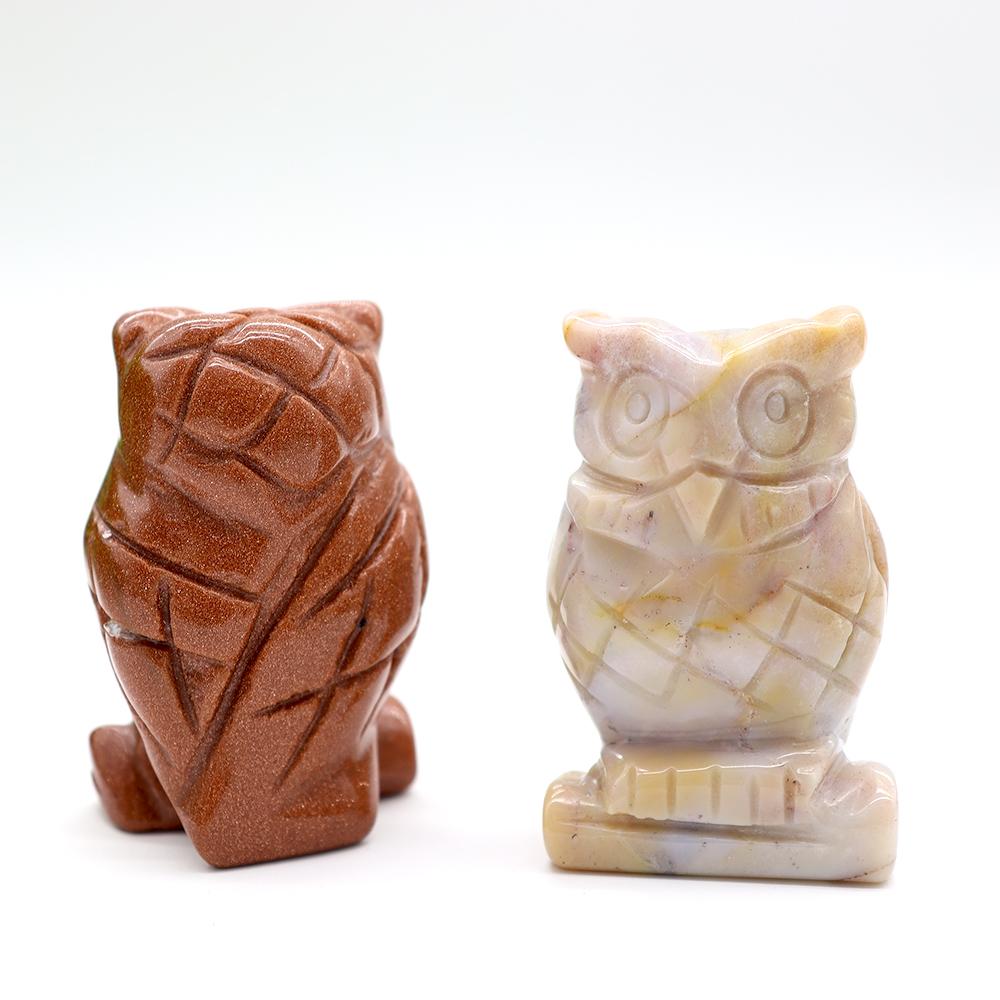 Hand Carved Owl Shaped Crystal Animal Carving Crystal wholesale suppliers