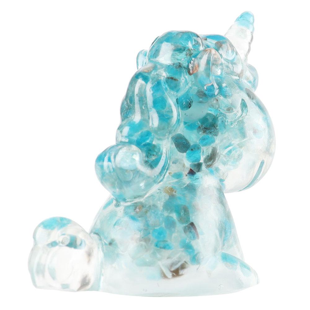 Blue Apatite Crystal Chips Resin Unicorn