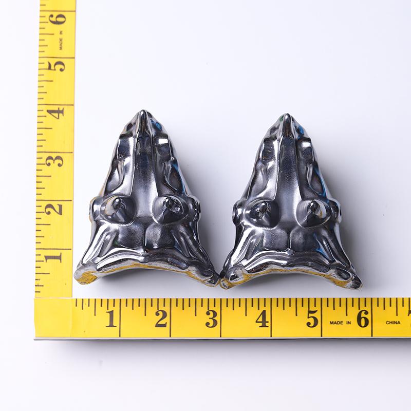 3.5" Terahertz Dragon Head Crystal Hematite Carvings Crystal wholesale suppliers