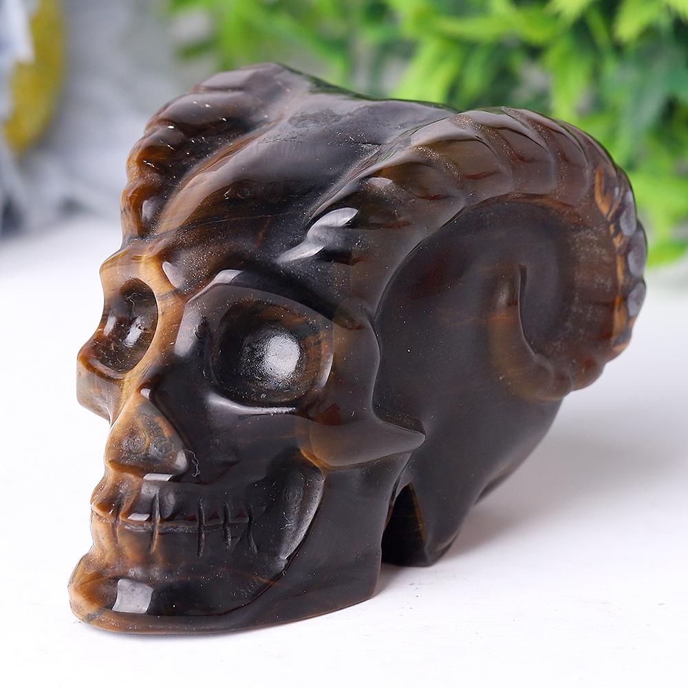 Tiger Eye Crystal Skull Carvings Crystal wholesale suppliers