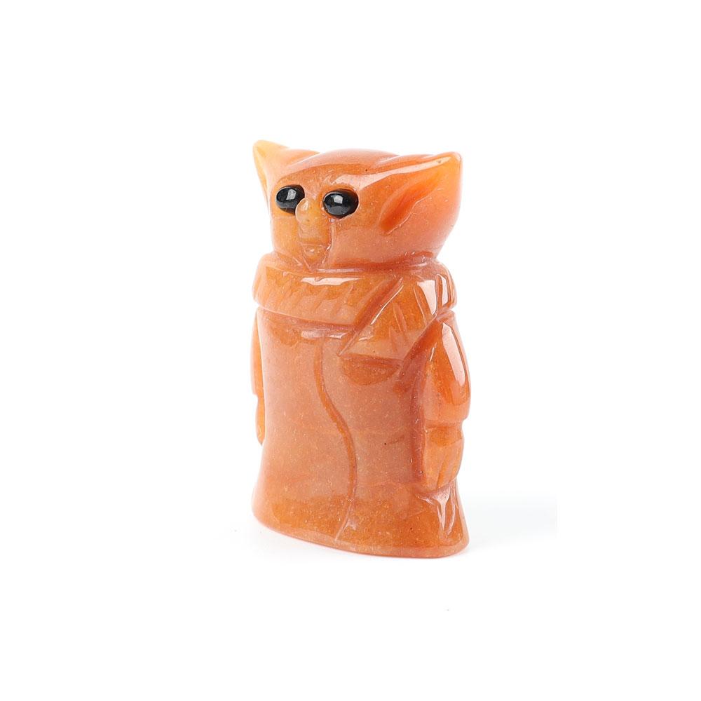 Red Aventurine Crystal Carving Yoda 2" Crystal wholesale suppliers